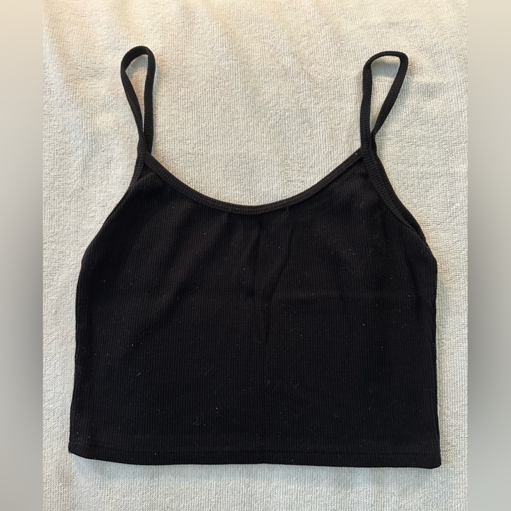 Brandy Melville Black Ribbed Women's Crop Top/Cami